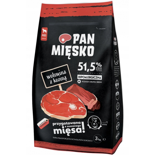 PAN MIĘSKO WOŁOWINA Z KOZINĄ M 3KG